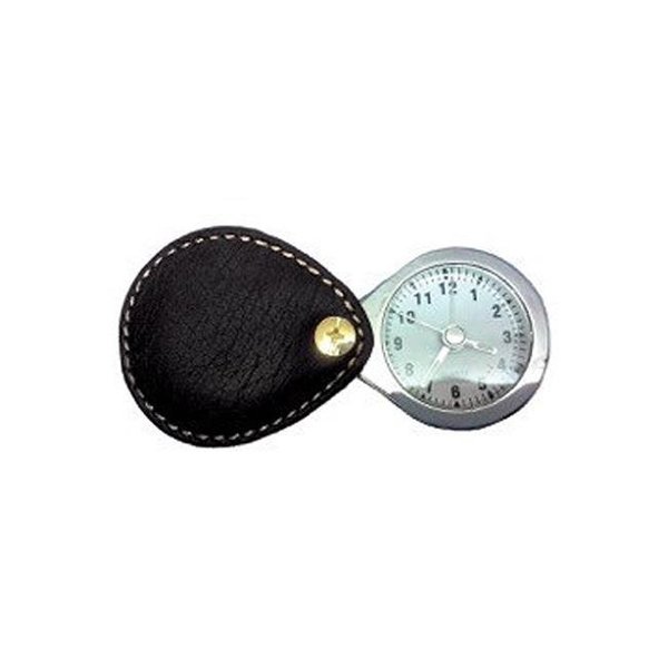 En Route Travelware En Route Travelware 152 2.5 x 2.5 in. Leather Travel Alarm; Black - Small 152